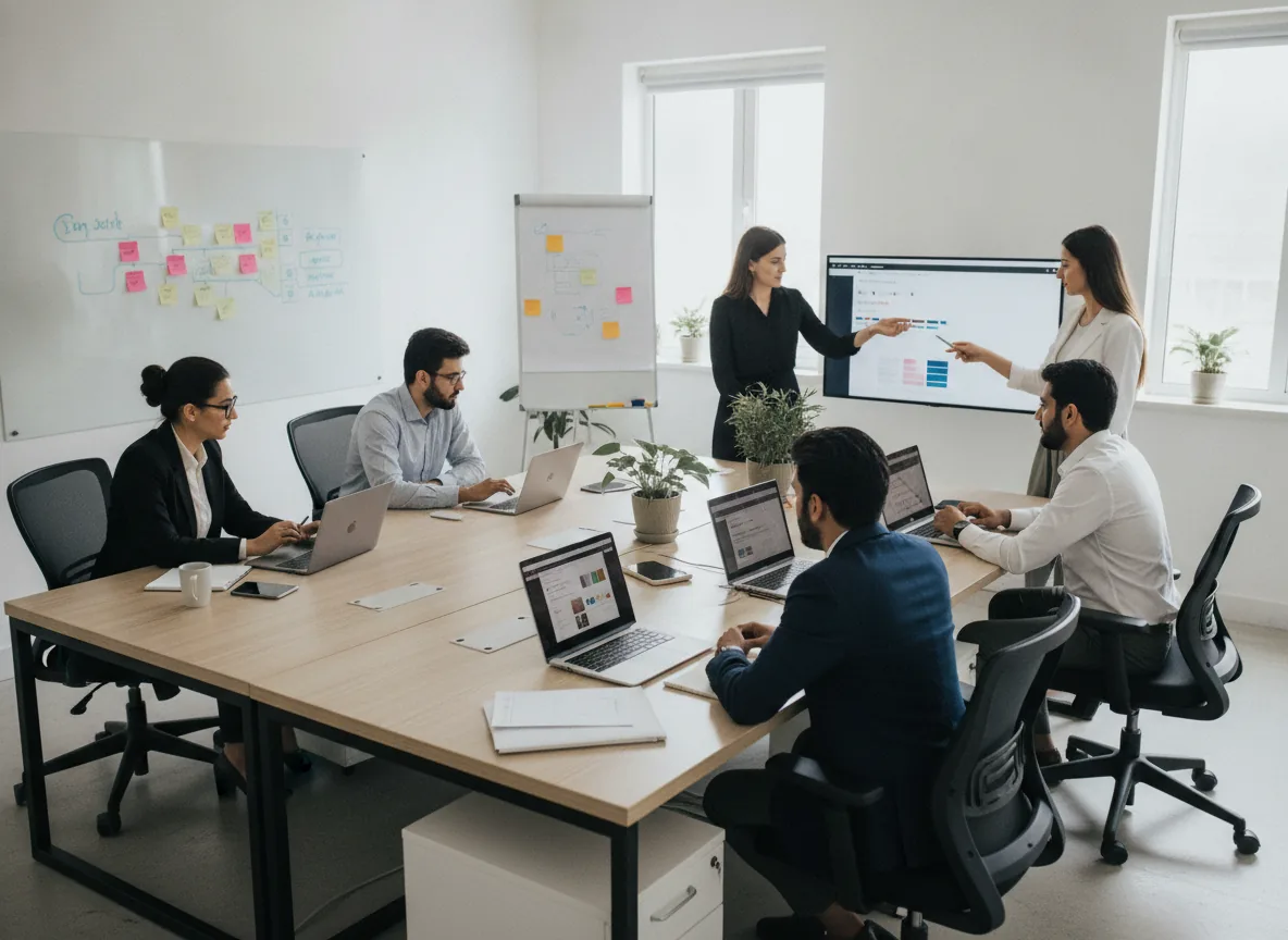 professional digital agency team in Pakistan collaborating on